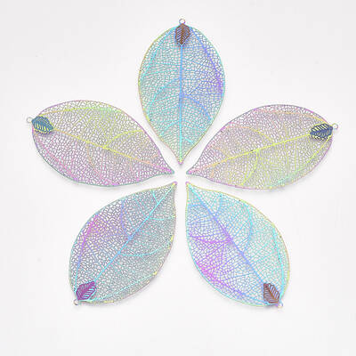 Ion Plating(IP) 304 Stainless Steel Filigree Big Pendants