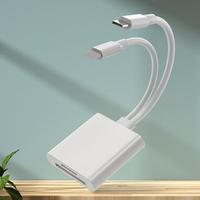 2 In 1 SD/TF Card Reader, Multifunctional Card Reader with Built-in Type C Cable, USB Hub & Card Reader for Phone Tablet Lapt...