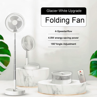 2025 Portable Outdoor Folding Fan Battery-powered or USB-powered, with remote control, 4-speed adjustable, low noise, lightwe...