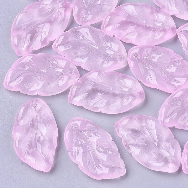 Transparent Spray Painted Glass Pendants