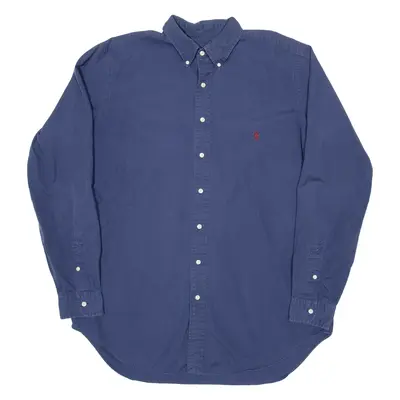 RALPH LAUREN Tall Mens Plain Shirt Blue Long Sleeve L