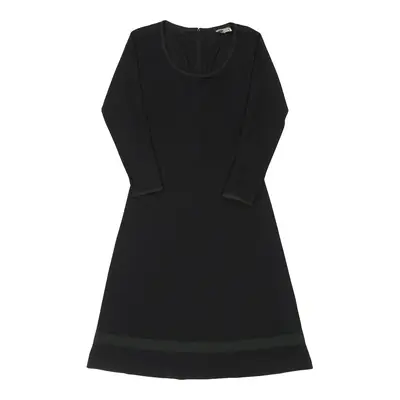 Luisa Spagnoli Midi Dress - Medium Black Viscose Blend | Size: medium
