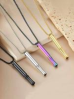 Stainless Steel Breathing Necklace, Anxiety Relief Necklace, Pressure Relief Pendant Necklace, Fashion Jewelry Accessories fo...