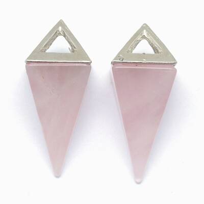 Natural Rose Quartz Pendants