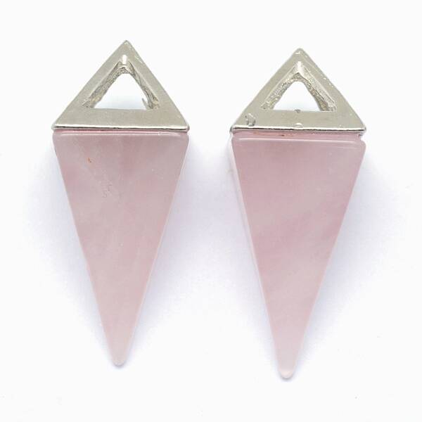 Natural Rose Quartz Pendants