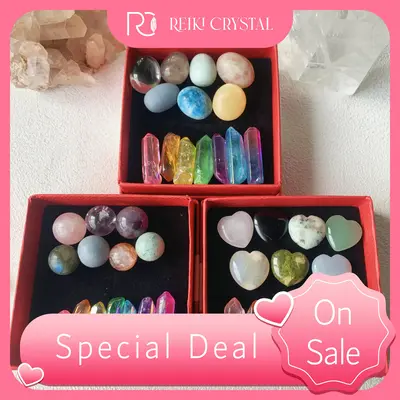 14pcs Hexagon Pointed Quartz Stone Gift Box