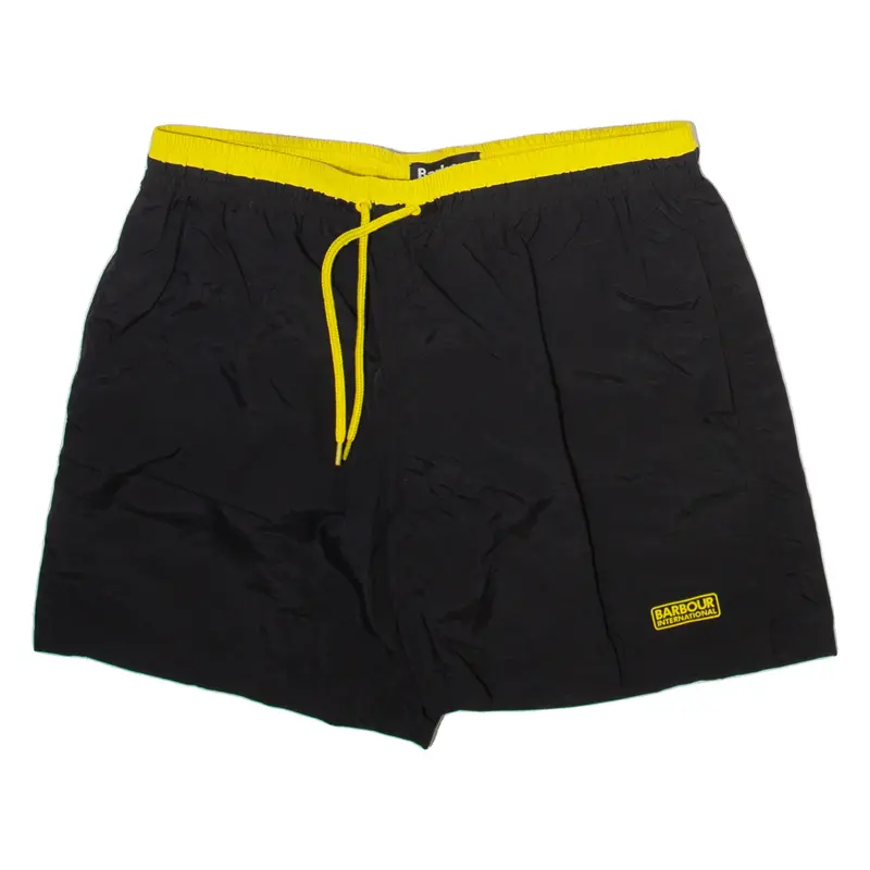 BARBOUR INTERNATIONAL Mens Swimming Shorts Black L W32