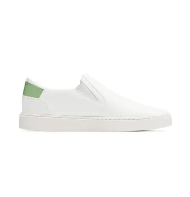 Women's Slip On | White-Green | Size: 8.5