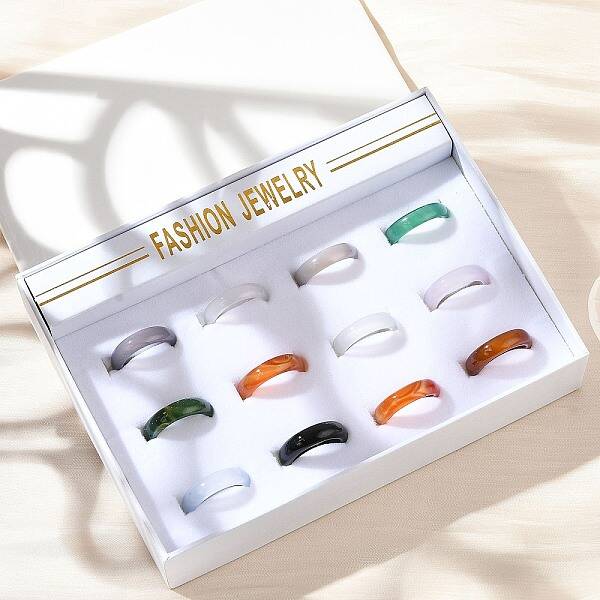 Natural Agate Rings