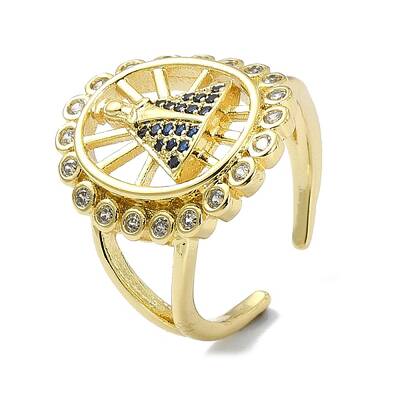 Brass with Cubic Zirconia Ring