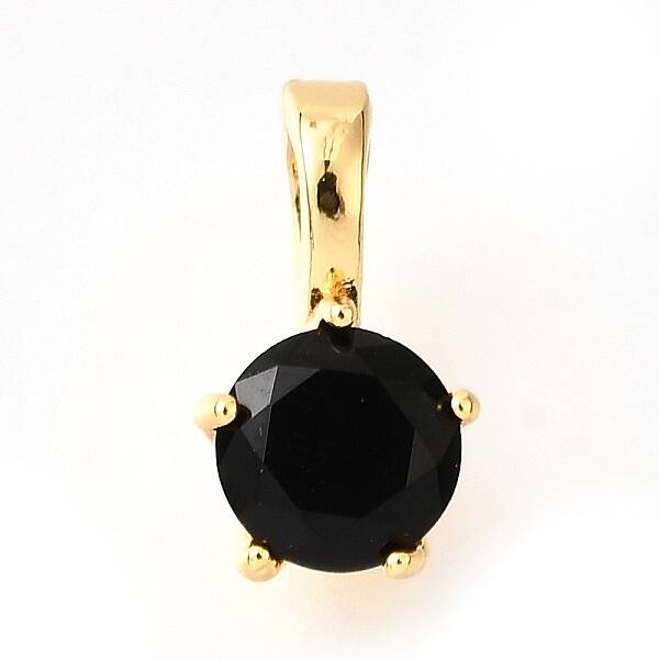 Brass Micro Pave Cubic Zirconia Charms