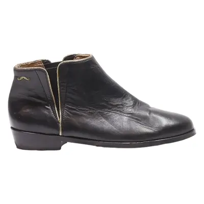 M.MOUSTACHE Chelsea Boots Black Leather Womens UK 5
