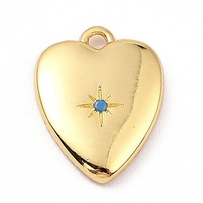 Brass Micro Pave Cubic Zirconia Charms
