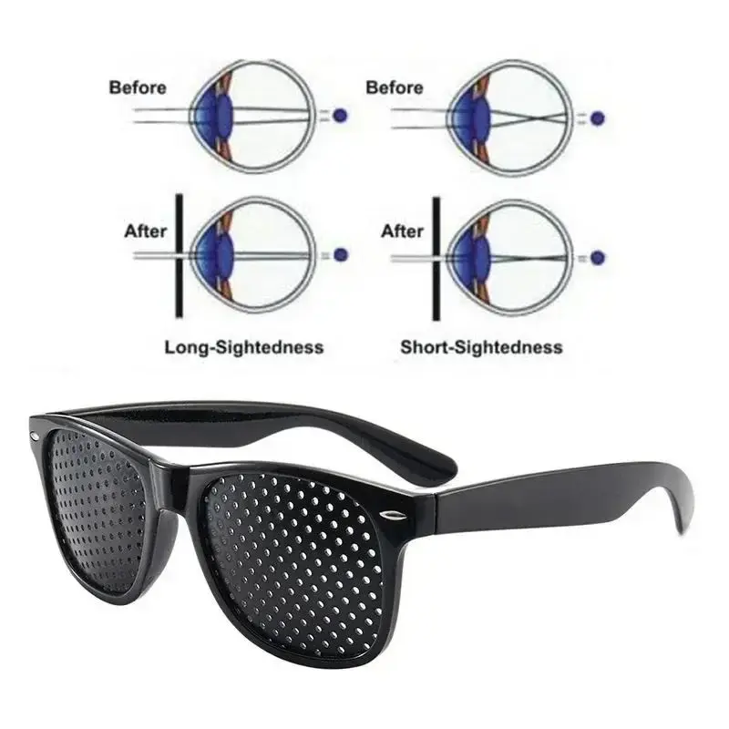 Unisex Pinhole Glasses Anti-Myopia AstigmatismGlassesMen's Women's Vision lmprovement StrabismusCorrectionFatigue Glasses