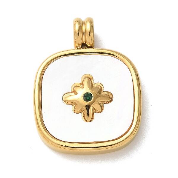 304 Stainless Steel Rhinestone Pendants