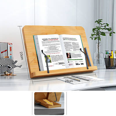 Wooden Foldable Desktop Book Stand for Reading