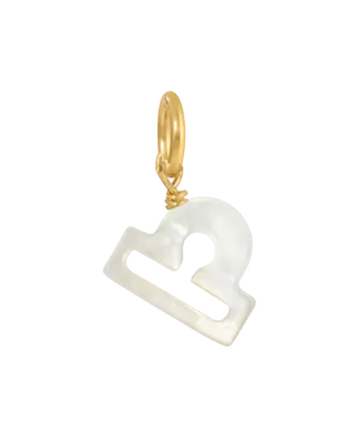 MOP Zodiac Charm | Metal Color: Gold | Sign: Libra