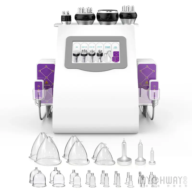 Unoisetion 6 in 1 40K Cavitation RF Slimming Laser Lipo Vacuum Buttuck Large Machine for Spa Salon Studio Home Use | DT-BS001...