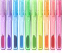 Four Candies Cute Pastel Highlighters, 10 PCS Highlighters Assorted Colors, Soft Chisel Tip, Clear Ink View, Aesthetic Highli...