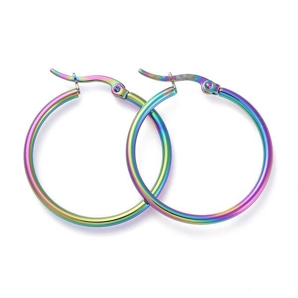 304 Stainless Steel Big Hoop Earrings