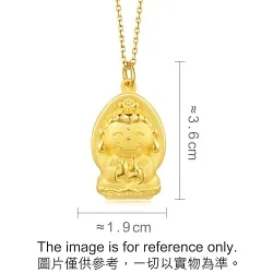 Fate with Buddha' 999.9 Gold Pendant