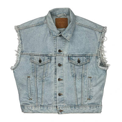 Levis Denim Gilet - Medium Light Wash Cotton