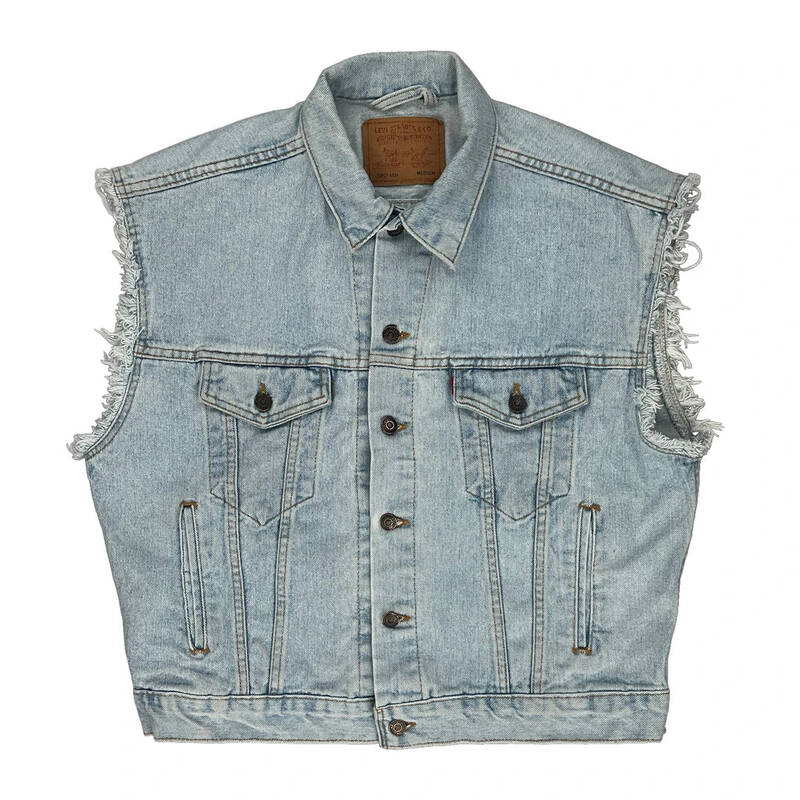 Levis Denim Gilet - Medium Light Wash Cotton