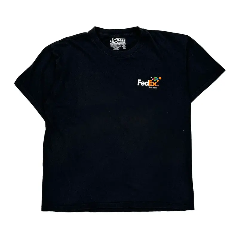 Fedex Racing Chase Authentics Nascar T-Shirt - Large Black Cotton