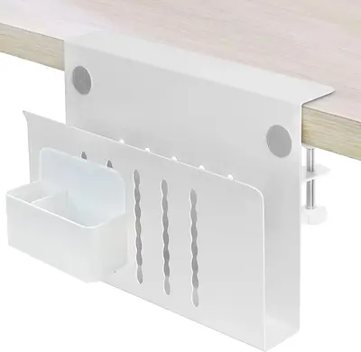 Magnetic Desk Attachment Shelf, Desk Accessories Mult Storage & Pen Holder with Heat Cooling Holes for Teachers Standing Desk