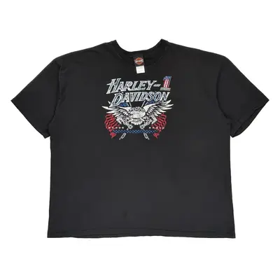 Harley Davidson Graphic T-Shirt - 5XL Grey Cotton