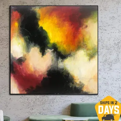 Extra Large Canvas Art Colorful Paintings On Canvas Abstract Painting Original Wall Art Wall Decorations For Living Room Offi...