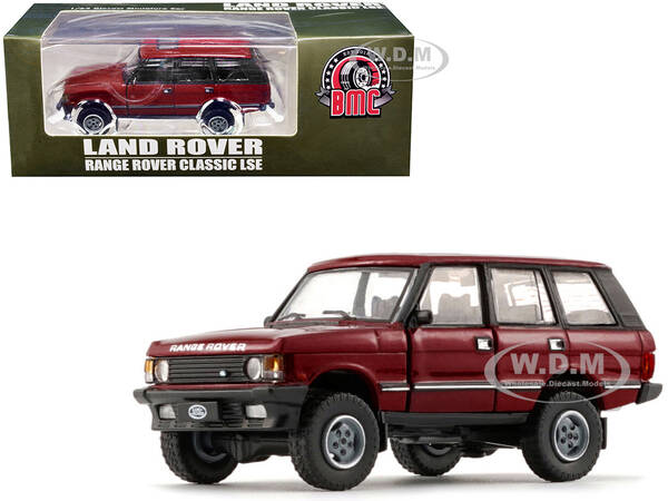 Land Rover Range Rover Classic LSE RHD (Right Hand Drive) Red with Sunroof with Extra Wheels 1/64 Diecast Model Car by BM Cre...