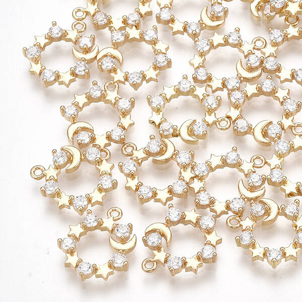 Brass Cubic Zirconia Charms