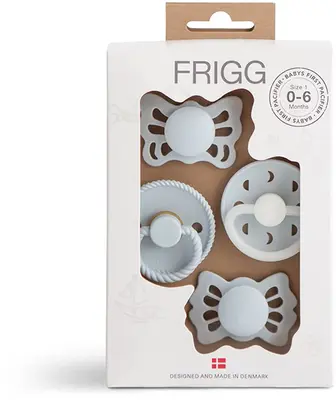FRIGG Baby's First Pacifier Moonlight Sailing Pacifier Powder Blue