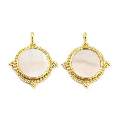 Brass Pendants with Shell