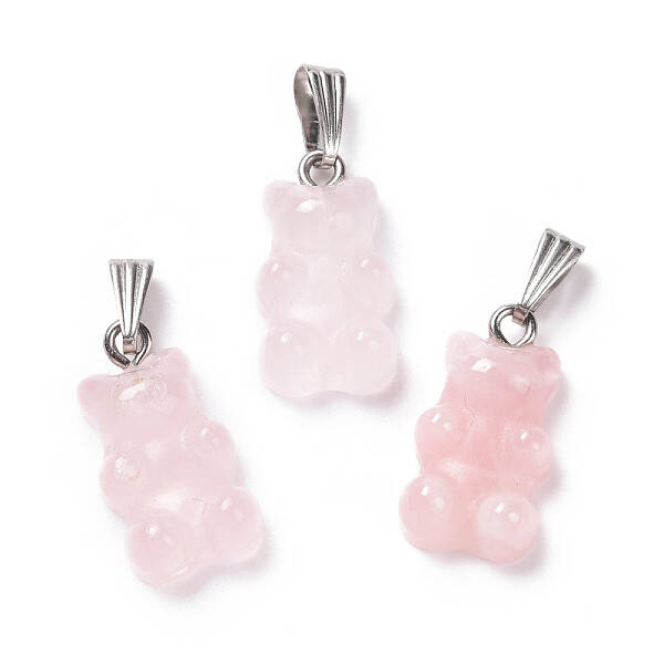 Natural Rose Quartz Pendants