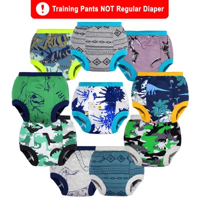 10-Pack Potty Training Pants for Toddlers – Soft Cotton Underwear with Cute Flower Print for Boys and Girls