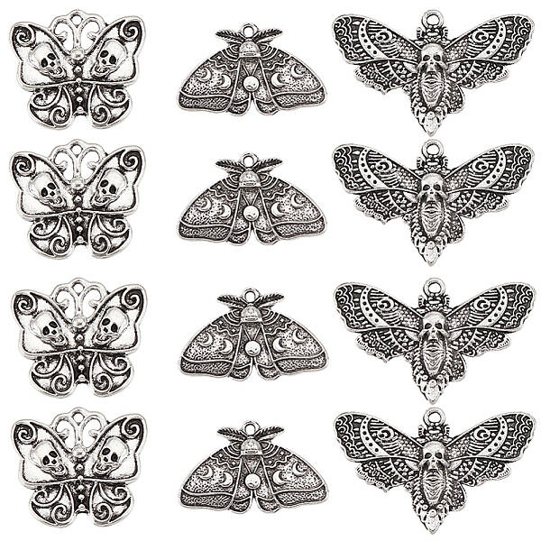 24Pcs 3 Style Tibetan Style Alloy Pendants