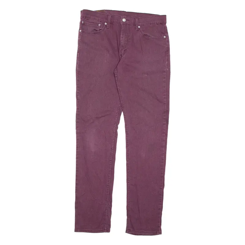 LEVI'S Mens Trousers Purple Regular Straight W34 L34