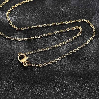 Ion Plating(IP) 304 Stainless Steel Cable Chains Necklaces