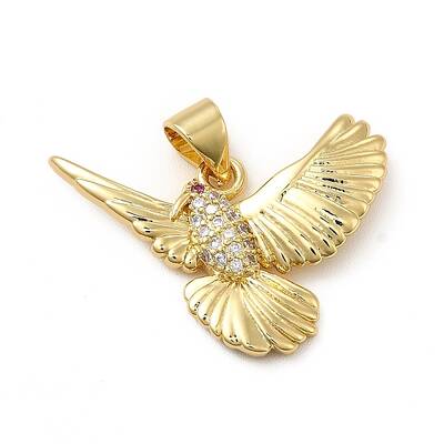 Rack Plating Brass Micro Pave Cubic Zirconia Pendants