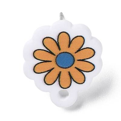 Flower Resin Stud Earrings