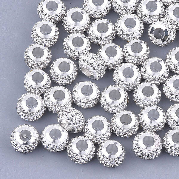 Polymer Clay Rhinestones European Beads