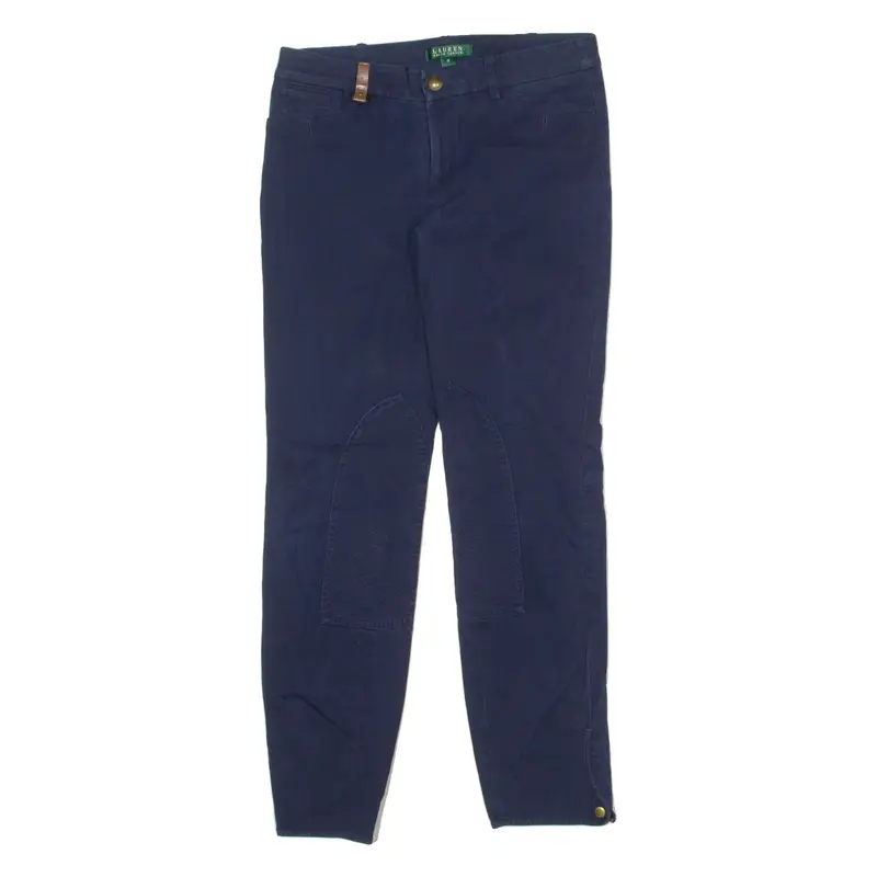 LAUREN RALPH LAUREN Riding Chino Womens Trousers Blue Regular Skinny W30 L26