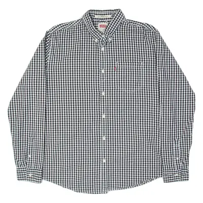LEVI'S Mens Shirt Black Gingham Long Sleeve XL