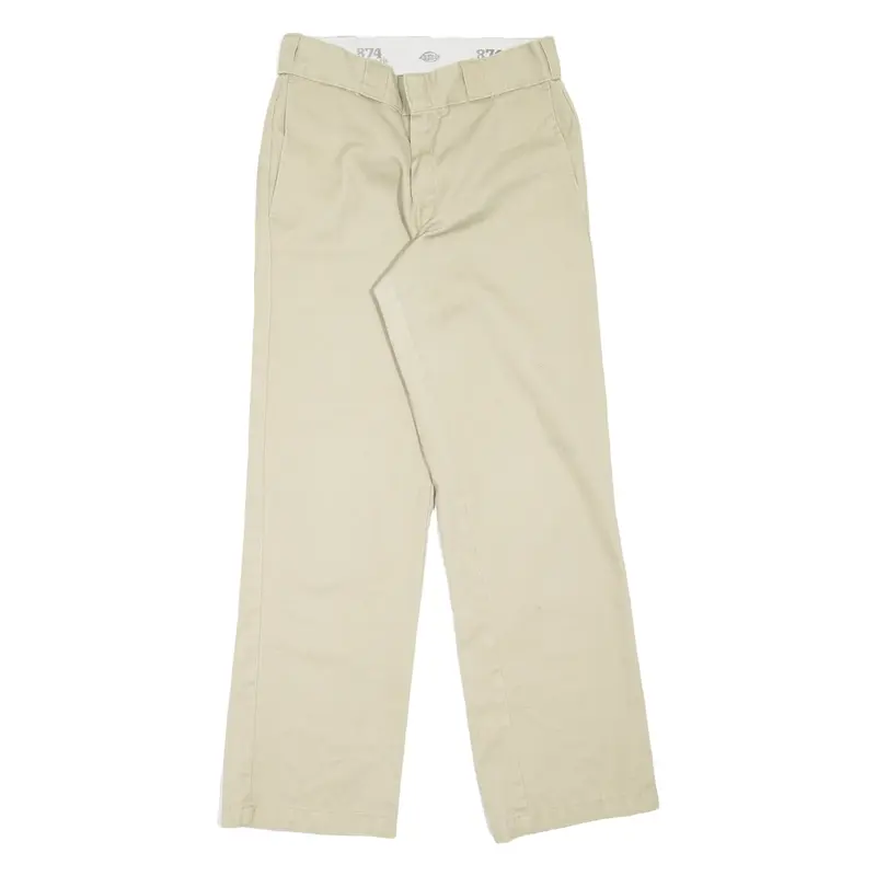 DICKIES 874 Workwear Mens Trousers Beige Regular Straight W28 L30