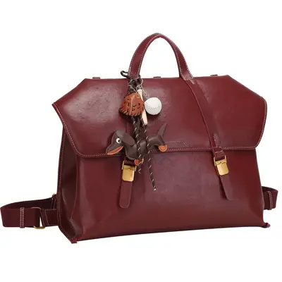 CKSO BacktoSchool Travel Leather Laptop Bag 15.6 & 14 Inches for Unisex Lightweight Large-Capacity Backpack/ShoulderBag/Cross...