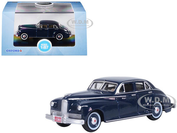 1942 Packard Clipper Touring Sedan Packard Blue 1/87 (HO) Scale Diecast Model Car by Oxford Diecast