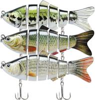 TRUSCEND 3.2/3.9''  Multi-Jointed Fishing Lures for Freshwater and Saltwater, Dyneema R Fabric Lifelike Swimbait for Bass Tro...
