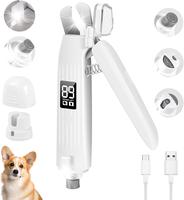 Cat & Dog Nail Trimmers, Electric Rechargeable Dog Nail Clippers & Dog Nail Grinder with 2 LED Light Paws Grooming Kit, Dog N...